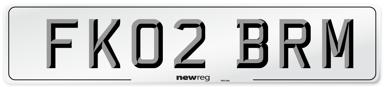 FK02 BRM Number Plate from New Reg